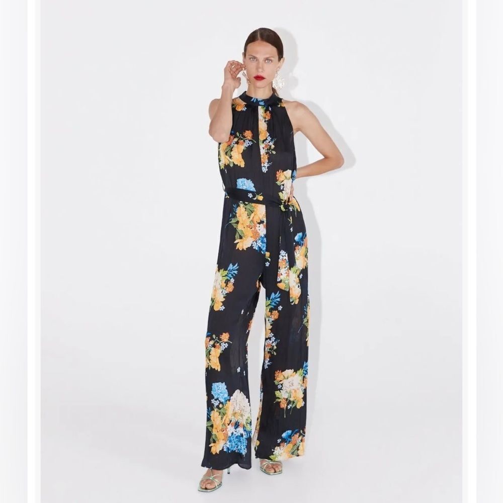Zara Floral print multi colored pantsuit